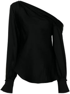 Simkhai blouse Alice à design asymétrique à une épaule - Noir