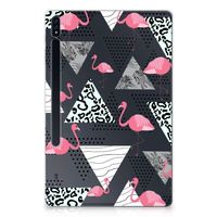 Samsung Galaxy Tab S7 Plus | S8 Plus Back Case Flamingo Triangle - thumbnail