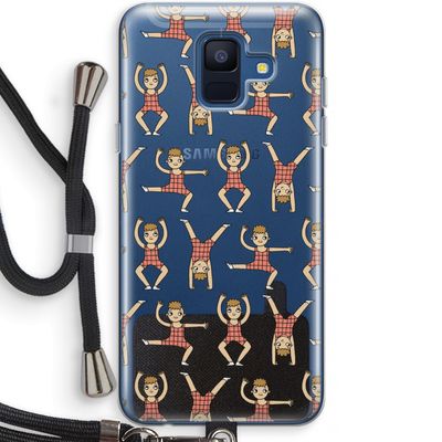 Gymboys: Samsung Galaxy A6 (2018) Transparant Hoesje met koord