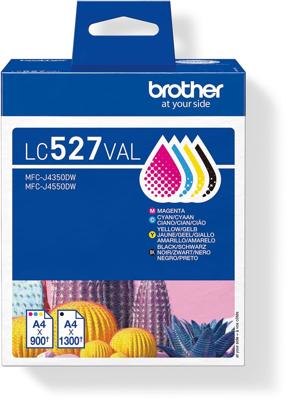 Brother inktcartridge, 900 - 1.300 pagina&apos;s, OEM LC-527VAL, 4 kleuren