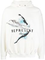 Represent hoodie à imprimé graphique - Blanc - thumbnail