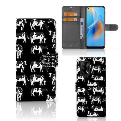 OPPO A74 4G | Telefoonhoesje | Met pasjeshouder | Koetjes