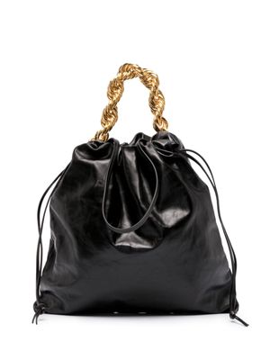 Jil Sander sac à main à bride en chaîne - Noir