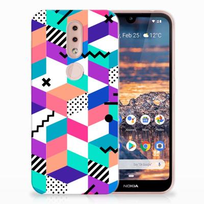 Nokia 4.2 | TPU Hoesje | Blokken Kleurrijk