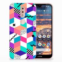 Nokia 4.2 | TPU Hoesje | Blokken Kleurrijk