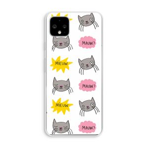 Meow: Pixel 4 XL Transparant Hoesje