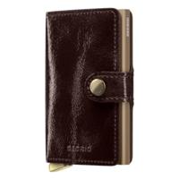 SECRID Premium Miniwallet donker bruin lak - Pasjeshouder dames