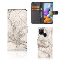 Samsung Galaxy A21s | Bookcase | Marmer Beige