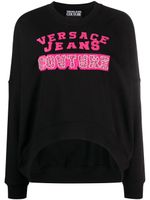 Versace Jeans Couture sweat orné de perles à logo imprimé - Noir