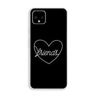 Friends heart black: Pixel 4 XL Transparant Hoesje