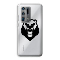 Angry Bear (black): Huawei P40 Pro Plus Transparant Hoesje