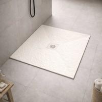 Douchebak BWS Stonelle Antislip Composiet 90x90x3 cm Inkortbaar Beige