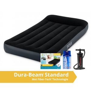 Intex Pillow Rest - Luchtbed - 1 Persoons - Met Handpomp en Repairset - 191x99x25 cm - PVC - Donkerblauw