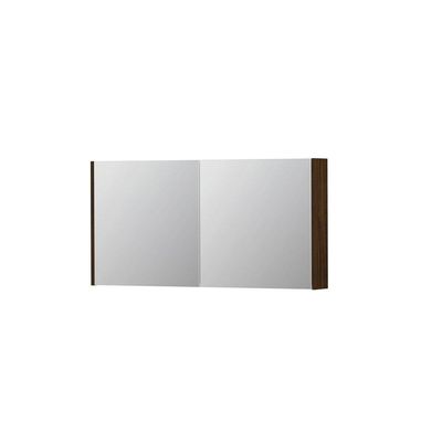 INK SPK1 Spiegelkast - 120x14x60cm - 2 deuren - dubbelzijdige Spiegel - schakelaar en stopcontact - MFC Koper eiken 1110717
