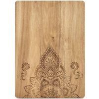 1x Rechthoekige houten snijplanken met mandala print 40 cm - thumbnail