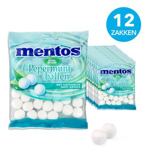 Mentos Mentos - Pepermuntballen 242 Gram 12 Stuks