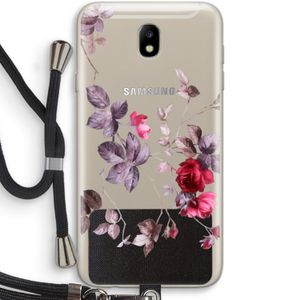 Mooie bloemen: Samsung Galaxy J7 (2017) Transparant Hoesje met koord