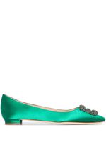 Manolo Blahnik escarpins Hangisi à ornements - Vert