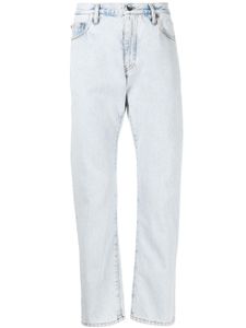 Off-White jean droit à imprimé Arrows - Bleu