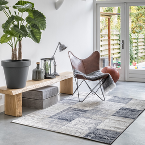 Lifa Living Vloerkleed Patchwork Grijs