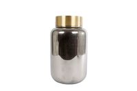 Vaas Sanne M zilver glas 14x14x24cm