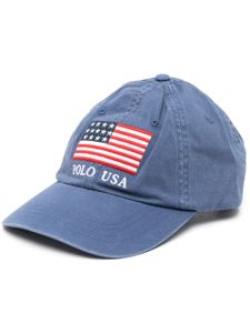 Polo Ralph Lauren casquette en coton à logo brodé - Bleu