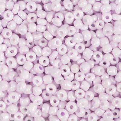 Creativ Company Rocailles, d 3 mm, afm 8/0, gatgrootte 0,6-1,0 mm, lichtroze, 25 gr/ 1 doos