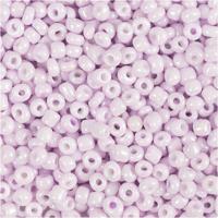 Creativ Company Rocailles, d 3 mm, afm 8/0, gatgrootte 0,6-1,0 mm, lichtroze, 25 gr/ 1 doos