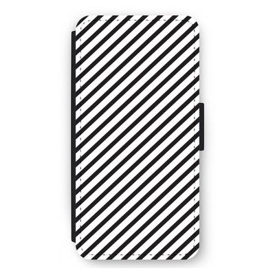 Strepen zwart-wit: iPhone 12 Pro Max Flip Hoesje