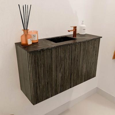 Toiletmeubel Mondiaz Joya Dlux | 70 cm | Meubelkleur Shadow | Faye wastafel Lava Wasbak Midden | 1 kraangat