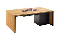 Cosibridge vuurtafel 140x80 cm. - Black/Teak - Incl. gratis glasset - thumbnail