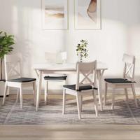 VidaXL Zitkussens 4 pcs donkergrijs 40 x 40 x 3 cm katoen stof