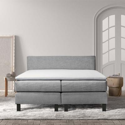 Boxspringset Cloud Relax Deluxe 180x210 Cm Lederlook Taupe Exclusief Montage Dekbed Discounter - Dekbed-Discounter.nl