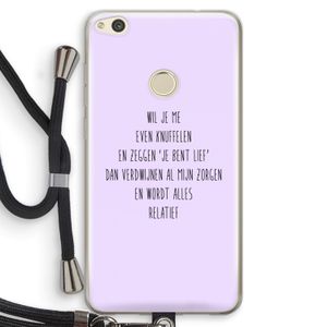 Relatief: Huawei Ascend P8 Lite (2017) Transparant Hoesje met koord
