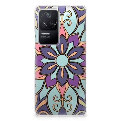 Xiaomi Poco F4 | TPU Case | Purple Flower
