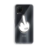 Middle finger white: Huawei P40 Lite Transparant Hoesje