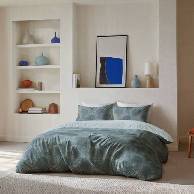 Dekbedovertrek Curved Space - Lits-Jumeaux (240x220 Cm) - Groen Microvezel - - Byrklund - Dekbed-Discounter.nl