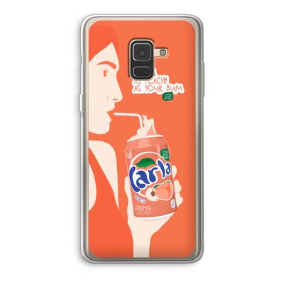 Peach please!: Samsung Galaxy A8 (2018) Transparant Hoesje