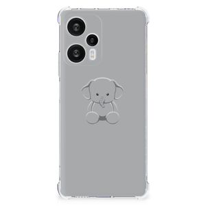 Xiaomi Poco F5 Stevig Bumper Hoesje Grijs Baby Olifant