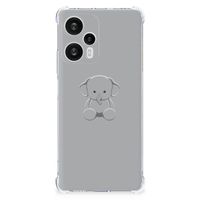 Xiaomi Poco F5 Stevig Bumper Hoesje Grijs Baby Olifant