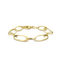 14k Gouden Schakelarmband 15 mm - 19,5 cm met Karabijnsluiting