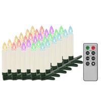 vidaXL LED-kaarsen kerst draadloos met afstandsbediening 30 st RGB