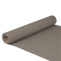 Tafelloper - grijs - 500 x 40 cm - papier - tafelkleed loper - tafelversiering