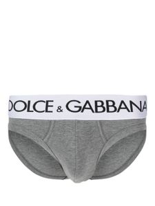 Dolce & Gabbana slip à bande logo - Gris