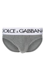 Dolce & Gabbana logo-waistband stretch briefs - Gris - thumbnail