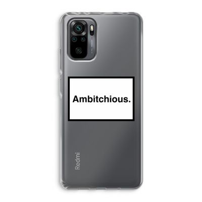 Ambitchious: Xiaomi Redmi Note 10 Pro Transparant Hoesje