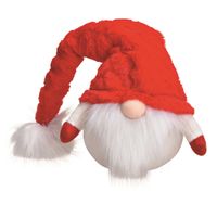 Pluche gnome/dwerg decoratie pop/knuffel rood 25 cm - thumbnail