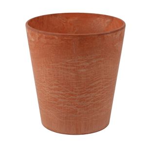 Plantenpot/bloempot in een natuursteen look Dia 27 cm en Hoogte 24 cm light terra cotta