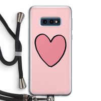 Hartje: Samsung Galaxy S10e Transparant Hoesje met koord