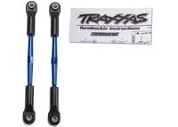 Turnbuckles, aluminum (blue-anodized), toe links, 61mm (2) (assembled w/ rod ends & hollow balls) (fits stampede) (requires 5mm aluminum wrench #5477)